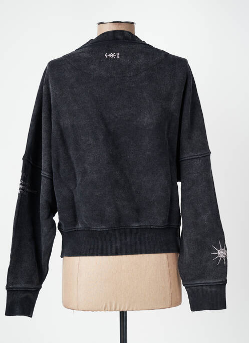 Sweat-shirt manches longues manches longues noir ROSE GARDEN femme