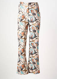 Pantalon droit stretch taille normale beige EGO femme