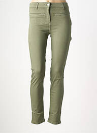Pantalon slim stretch taille normale vert JULIE GUERLANDE femme