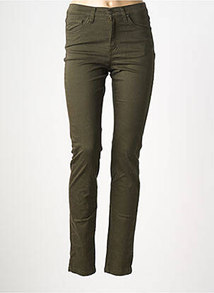 Pantalon slim stretch taille normale vert LCDN femme