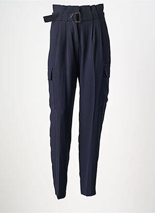 Pantalon slim poches bleu MORGAN femme