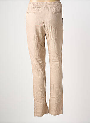 Pantalon droit taille élastique taille normale beige NÜ femme