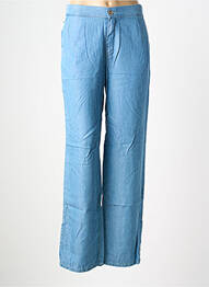 Pantalon large tissage popeline taille normale bleu LCDN femme