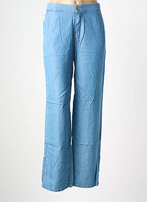 Pantalon large tissage popeline taille normale bleu LCDN femme