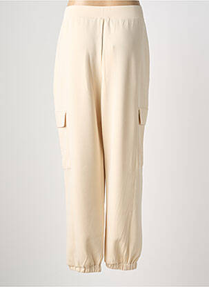 Pantalon large tissage popeline taille normale beige SURKANA femme