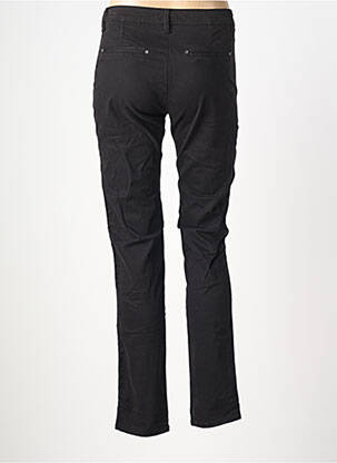 Pantalon chino fermeture zippée sous rabat boutonné taille normale noir IMPAQT femme