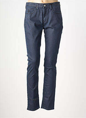 Pantalon slim tissage enduit taille normale bleu IMPAQT femme