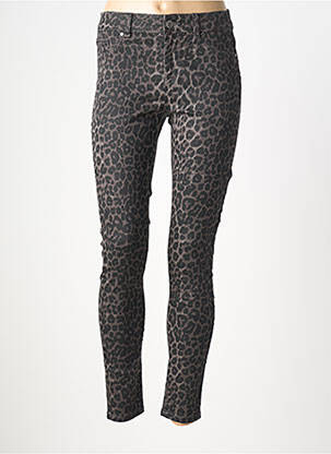 Pantalon slim stretch taille normale noir MORGAN femme