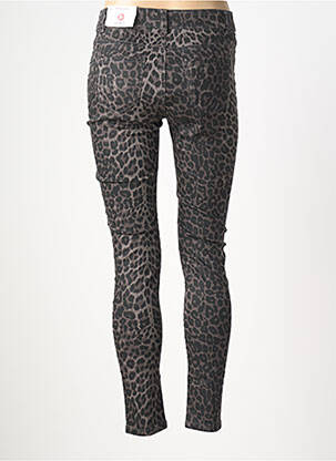 Pantalon slim stretch taille normale noir MORGAN femme