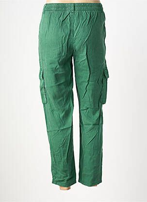 Pantalon 7/8 tissage popeline taille normale vert LOLA ESPELETA femme