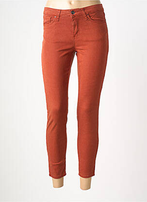 Pantacourt stretch taille normale orange LCDN femme