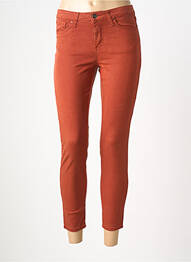Pantacourt stretch taille normale orange LCDN femme