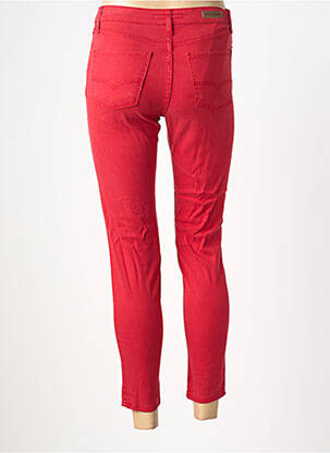 Pantalon 7/8 stretch taille normale rouge LCDN femme