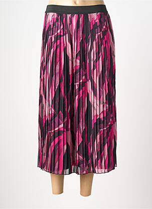 Jupe longue tissage crêpe noir SIGNATURE femme