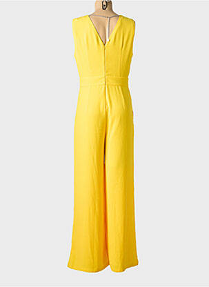Combi-pantalon tissage crêpe sans manche jaune MORGAN femme
