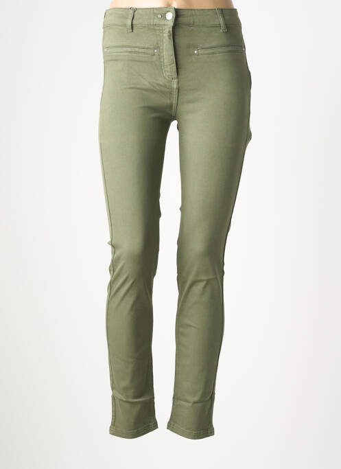 Pantalon slim stretch taille normale vert JULIE GUERLANDE femme