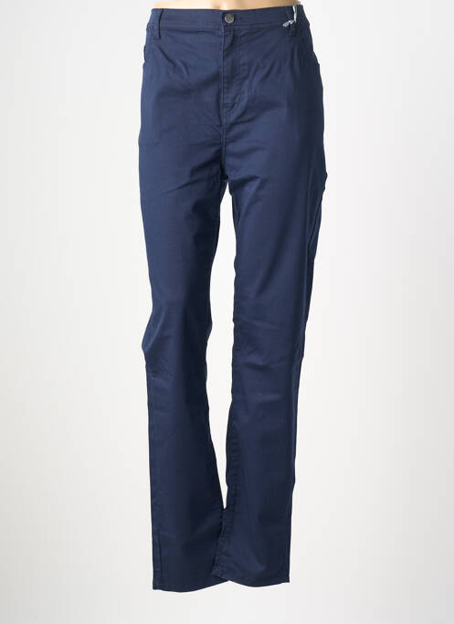 Pantalon droit stretch taille normale bleu IMPAQT femme