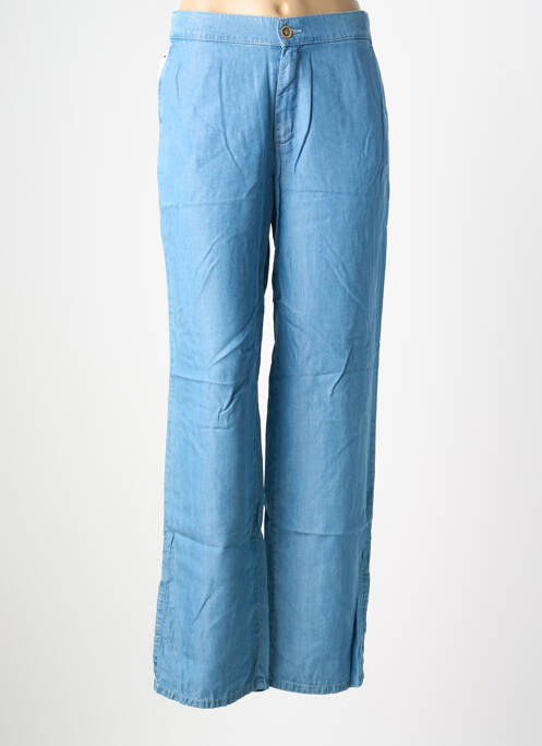 Pantalon large tissage popeline taille normale bleu LCDN femme