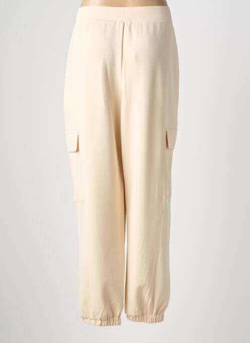 Pantalon large tissage popeline taille normale beige SURKANA femme