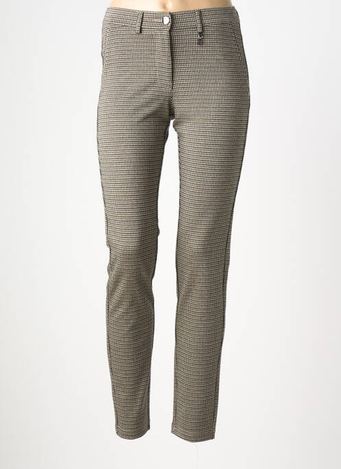 Pantalon slim stretch taille normale marron LCDN femme