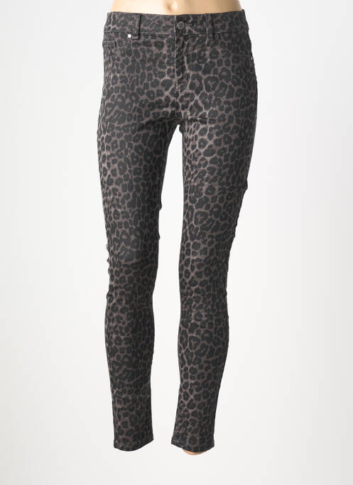 Pantalon slim stretch taille normale noir MORGAN femme