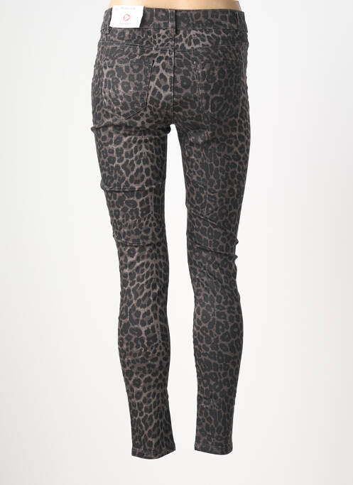 Pantalon slim stretch taille normale noir MORGAN femme