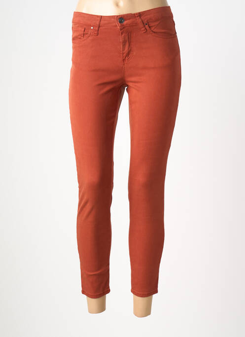 Pantacourt stretch taille normale orange LCDN femme