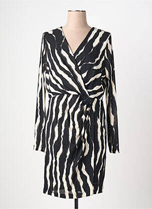 Robe courte manches longues manches longues noir MORGAN femme