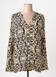 Chemisier coupe cintrée manches longues beige SIGNATURE femme