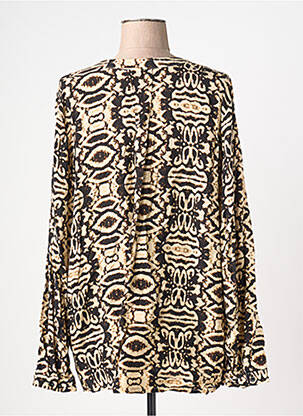 Chemisier coupe cintrée manches longues beige SIGNATURE femme