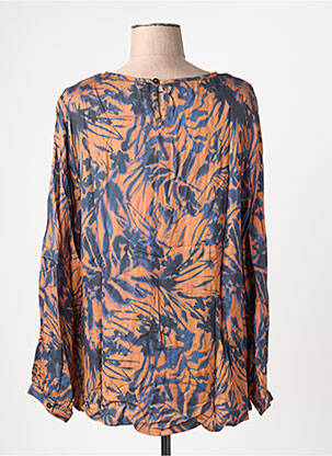 Blouse imprimé fantaisie manches longues bleu CISO femme