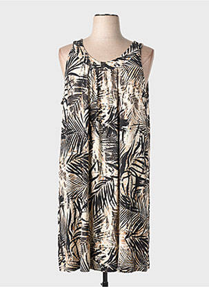 Robe mi-longue sans manche sans manche noir CISO femme