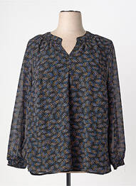 Blouse légère et transparente manches longues noir CISO femme