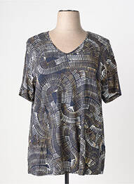 T-shirt imprimé fantaisie manches courtes noir CISO femme