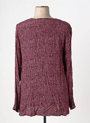 Blouse tissage popeline manches longues rouge CISO femme