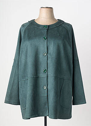 Veste casual col rond vert VETISTYLE femme