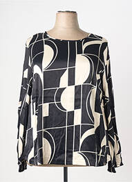 Blouse fermeture boutonnée au dos manches longues noir CISO femme