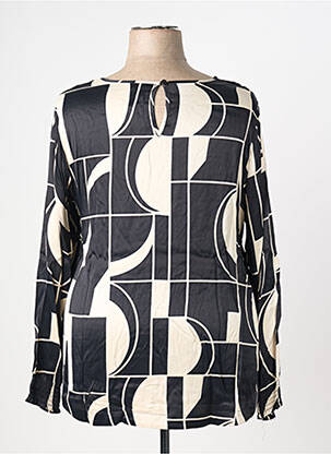 Blouse fermeture boutonnée au dos manches longues noir CISO femme