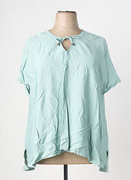 Blouse manches courtes manches courtes vert FRANCK ANNA femme