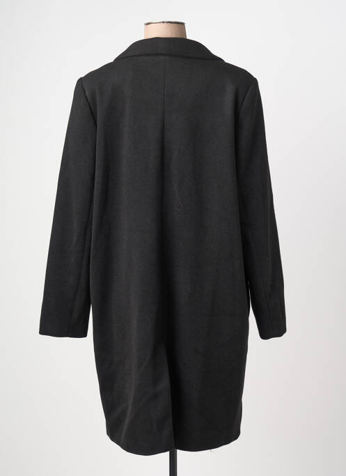 Manteau long coupe cintrée sans capuche noir PAZ TORRAS femme