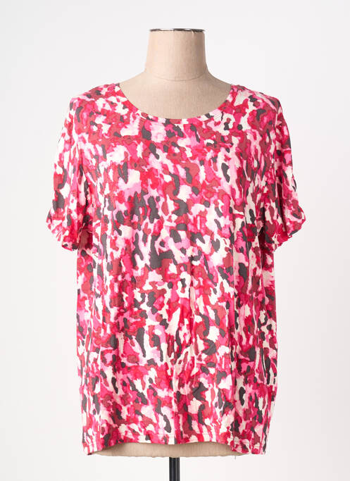 T-shirt stretch manches courtes rose JENSEN femme