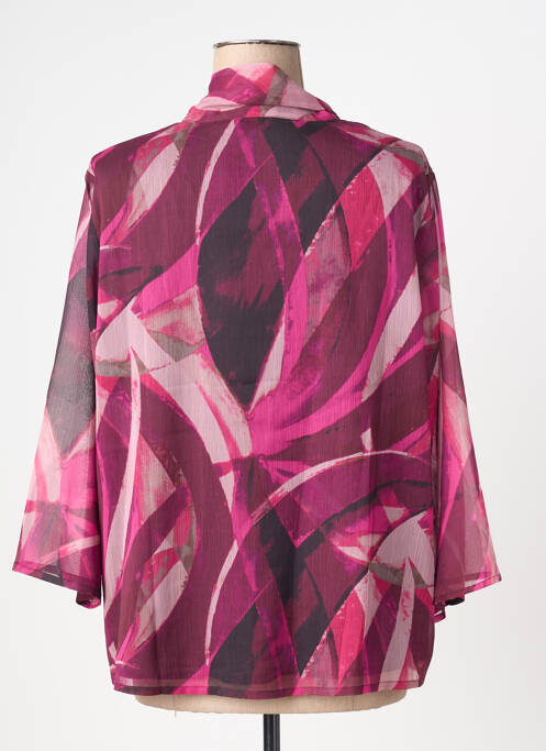 Blouse imprimé fantaisie manches 3/4 violet SIGNATURE femme