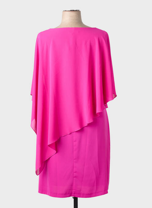 Robe mi-longue coupe fluide manches courtes rose SPG WOMAN femme
