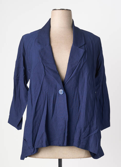 Blazer coupe cintrée bleu FRANCK ANNA femme