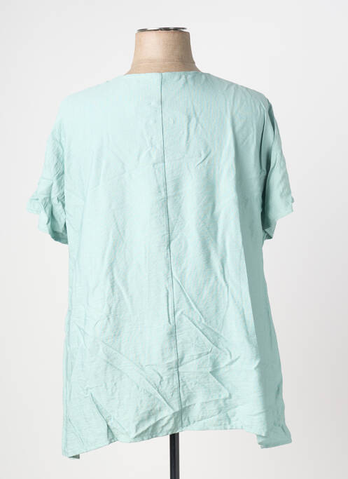 Blouse manches courtes manches courtes vert FRANCK ANNA femme