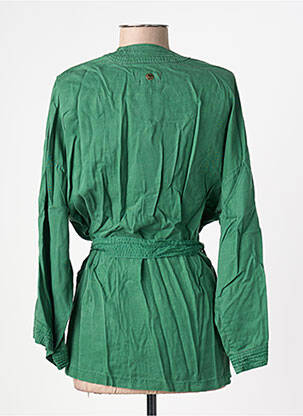Veste kimono col v vert LOLA ESPELETA femme
