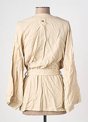 Veste kimono col v beige LOLA ESPELETA femme
