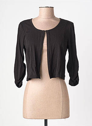 Veste casual col rond noir DOLCEZZA femme