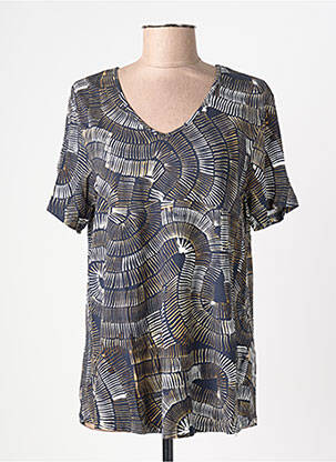 T-shirt col v manches courtes noir CISO femme