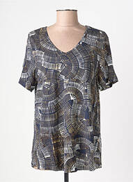 T-shirt col v manches courtes noir CISO femme